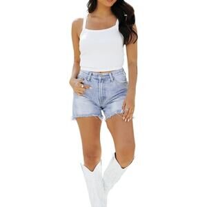 White Athletic Ribbed Cropped Cami Top New M, L, XL